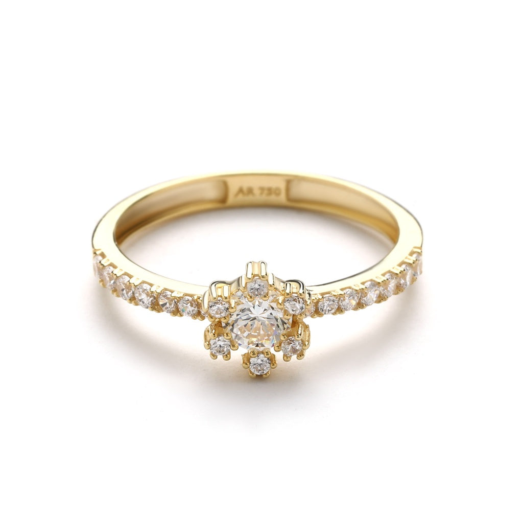 Aurora Cincin Emas 18K - Daisy 00001