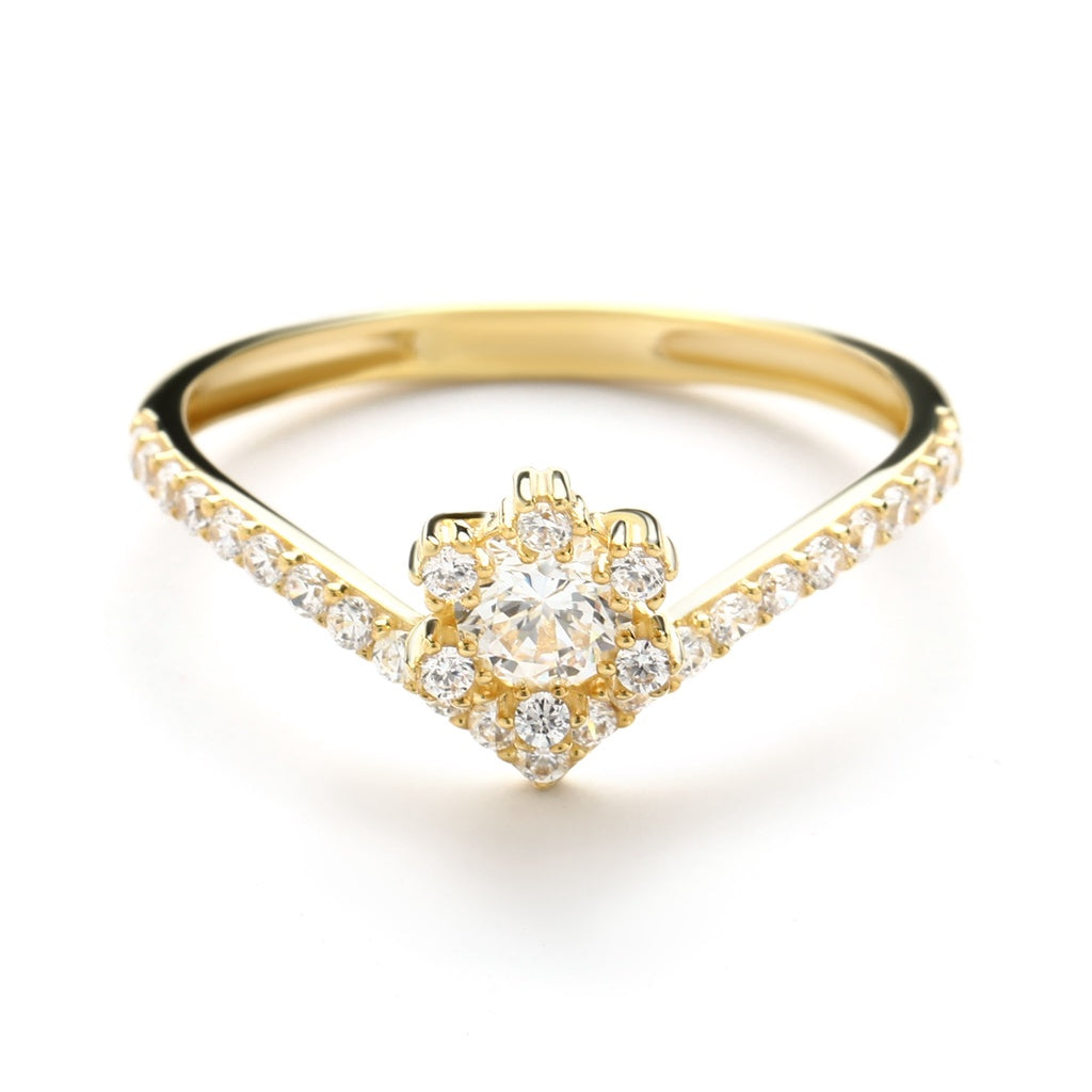 Aurora Cincin Emas 18K - Daisy 00005