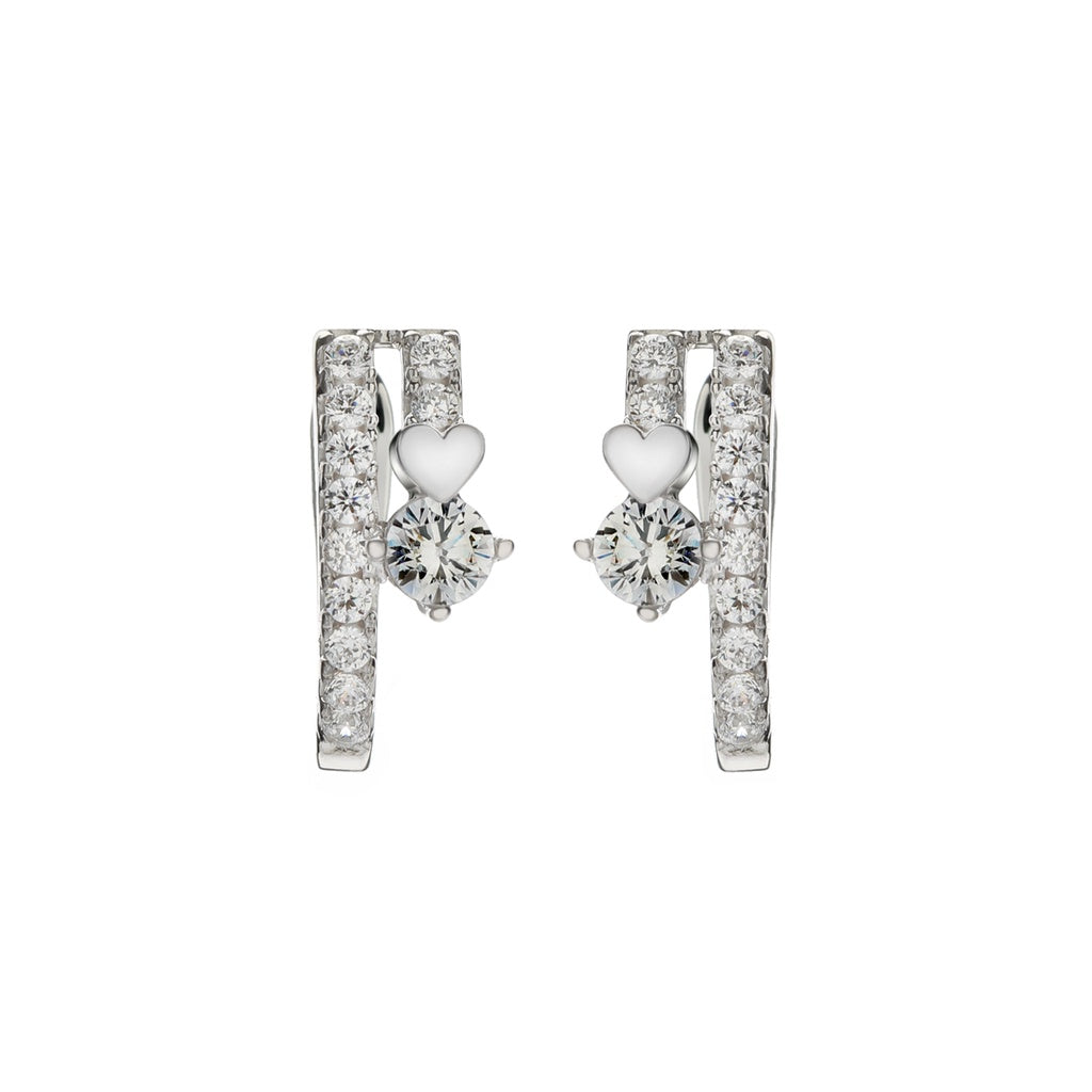Aurora Anting Emas 18K - Stone Heart 002
