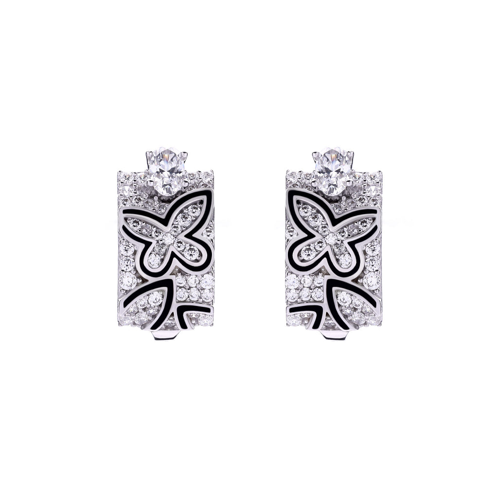 Aurora Anting Emas 18K - Flower Tattoo 002