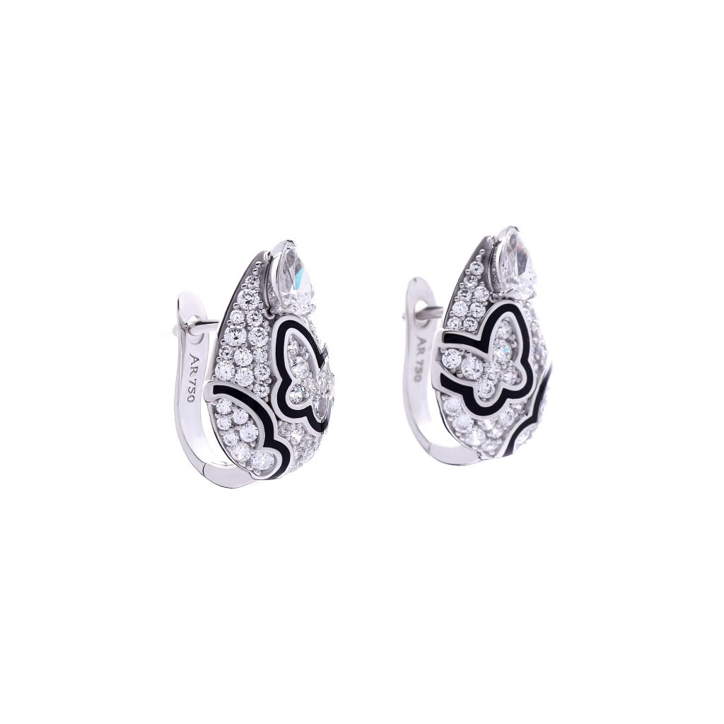 Aurora Anting Emas 18K - Flower Tattoo 001
