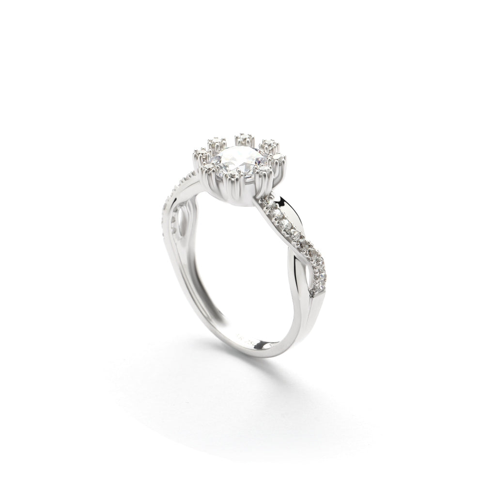 Aurora cincin emas 18K - Daisy 00002