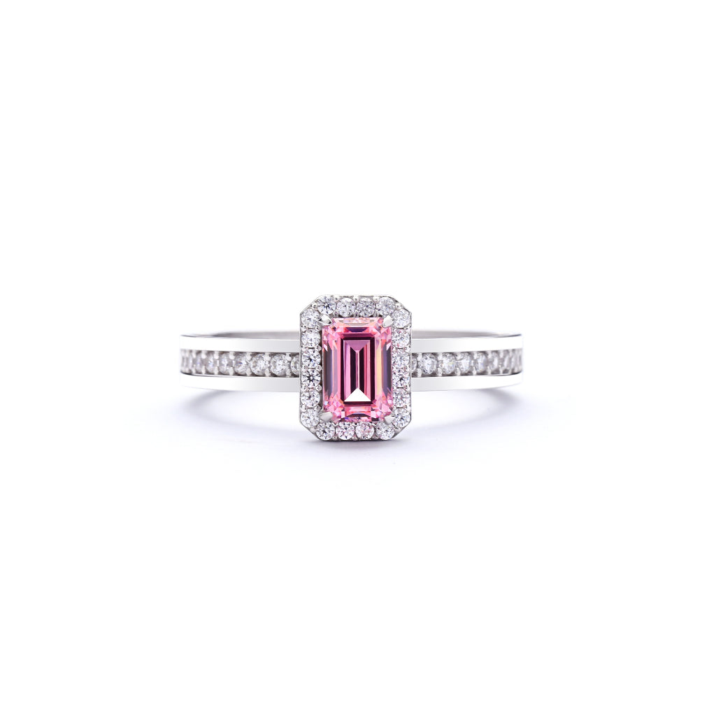 Aurora Cincin Emas 18K - Pinkish
