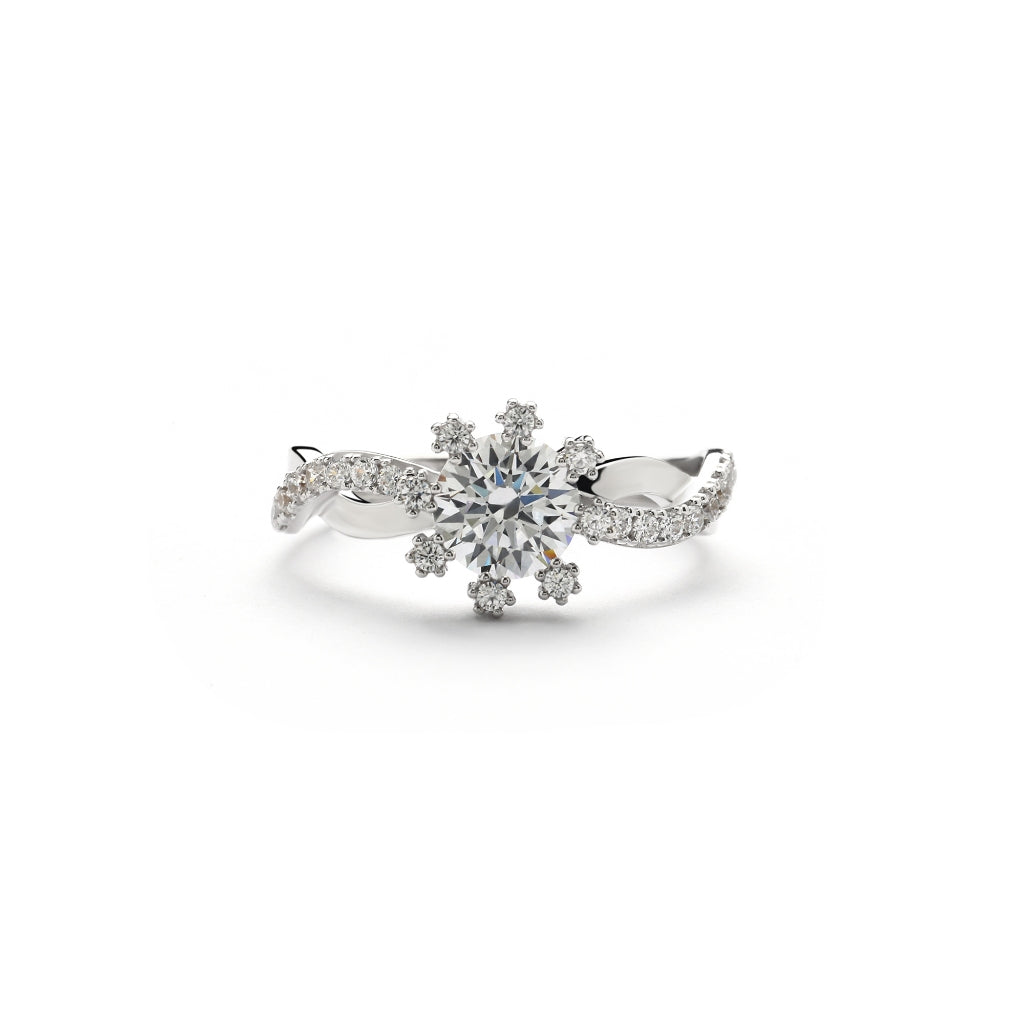 Aurora cincin emas 18K - Daisy 00002