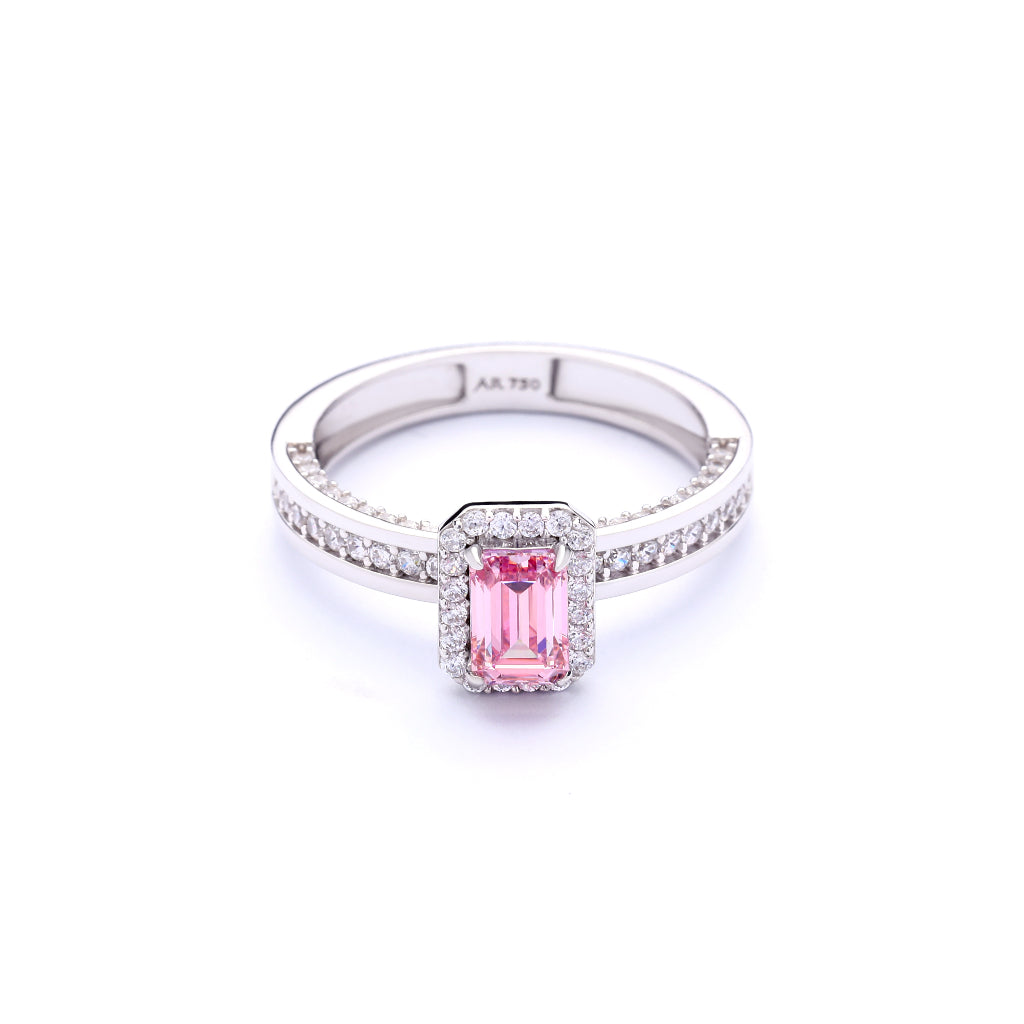 Aurora Cincin Emas 18K - Pinkish