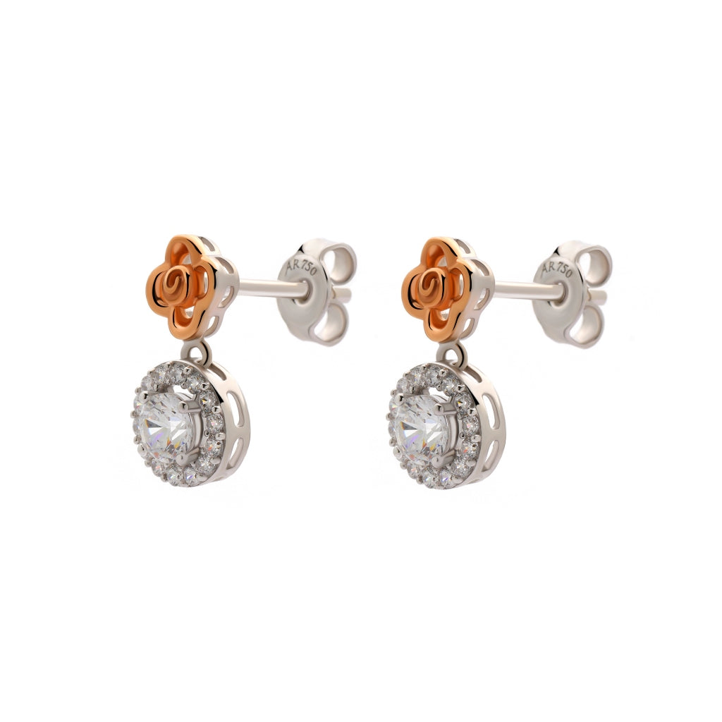 Aurora Gold - Anting Emas Tusuk 18K - Alysa Earring - Roses Collection