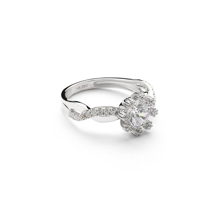 Aurora cincin emas 18K - Daisy 00002
