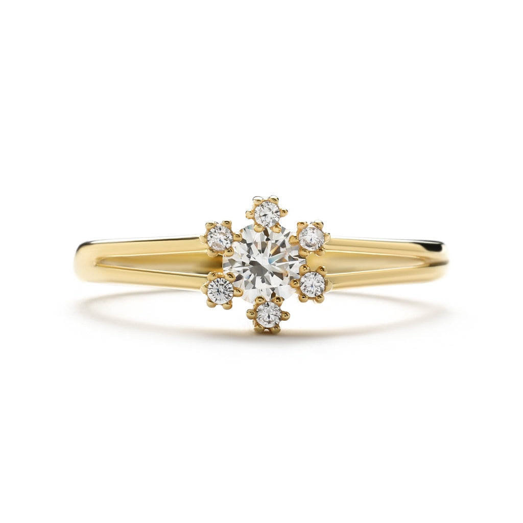 Aurora Cincin Emas 18K - Daisy 00007