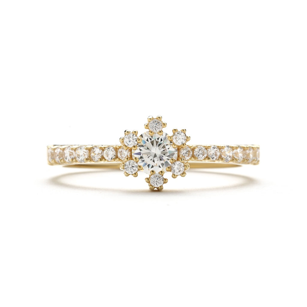 Aurora Cincin Emas 18K - Daisy 00001