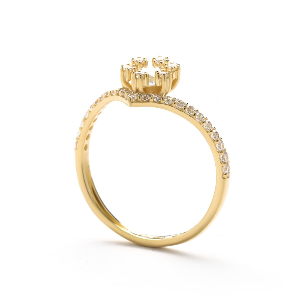 Aurora Cincin Emas 18K - Daisy 00005