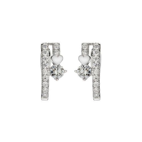 Load image 1 in gallery view. Aurora Anting Emas 18K - Stone Heart 002