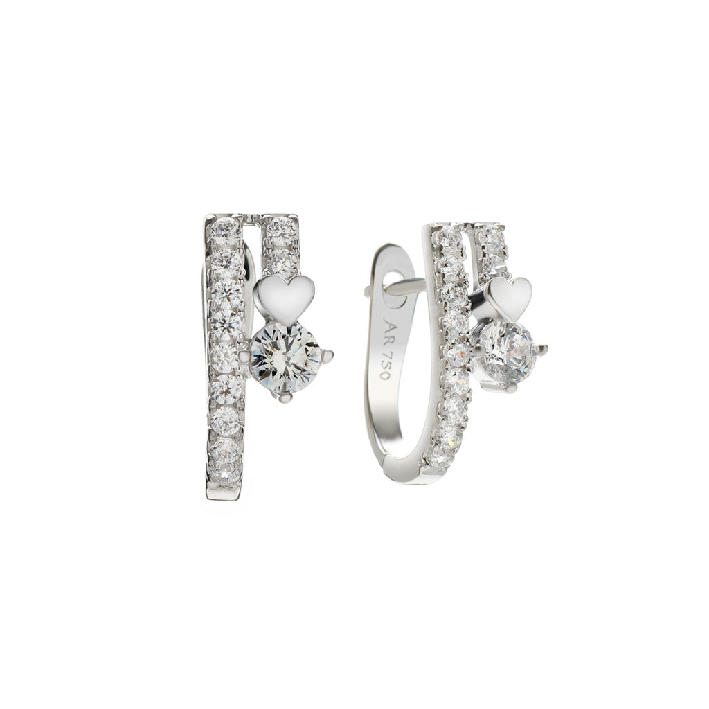 Aurora Anting Emas 18K - Stone Heart 002