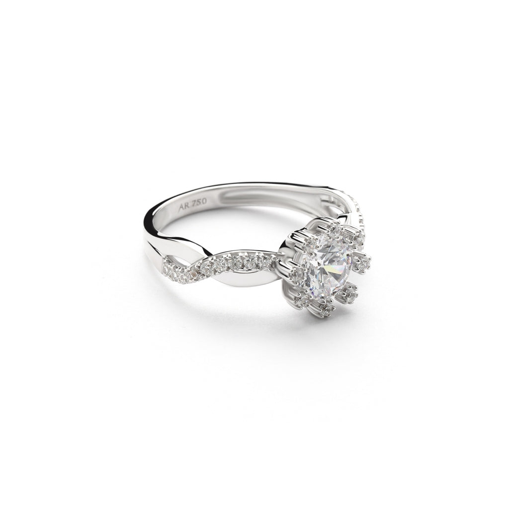 Aurora cincin emas 18K - Daisy 00002