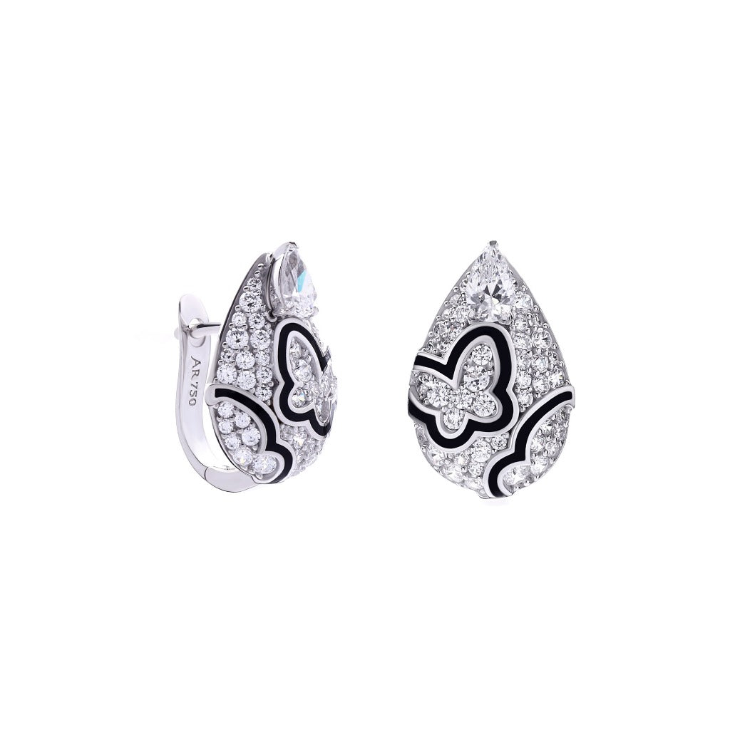 Aurora Anting Emas 18K - Flower Tattoo 001