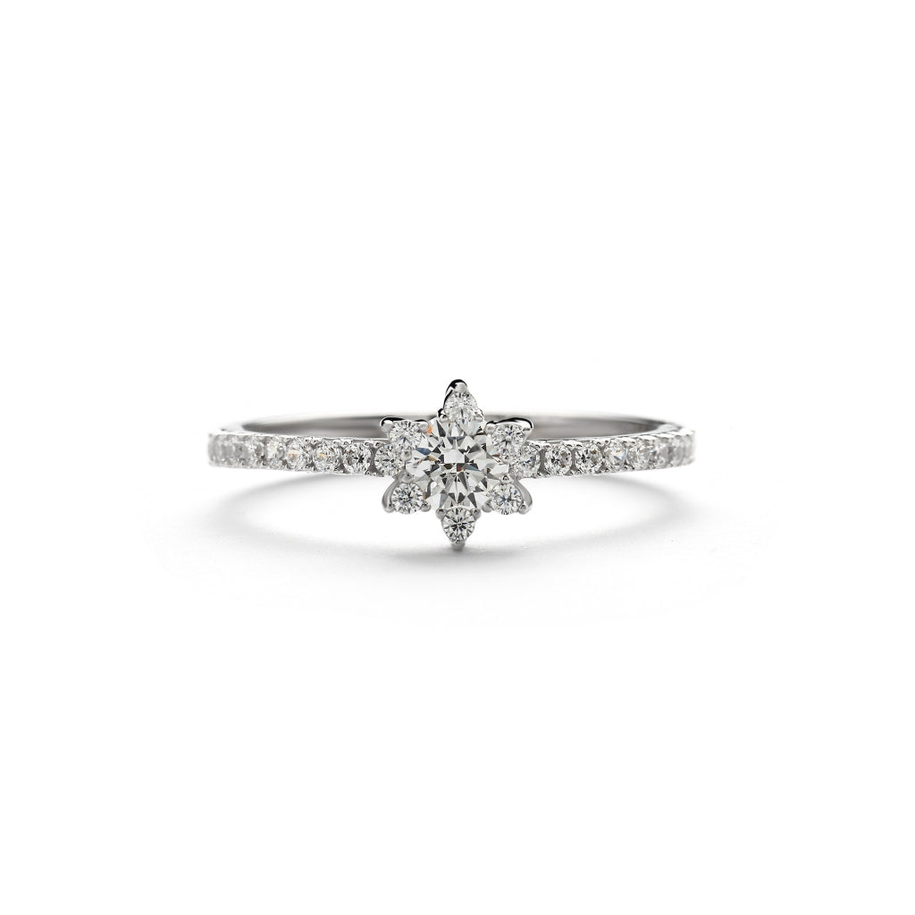 Aurora cincin emas 18K - Daisy 00004