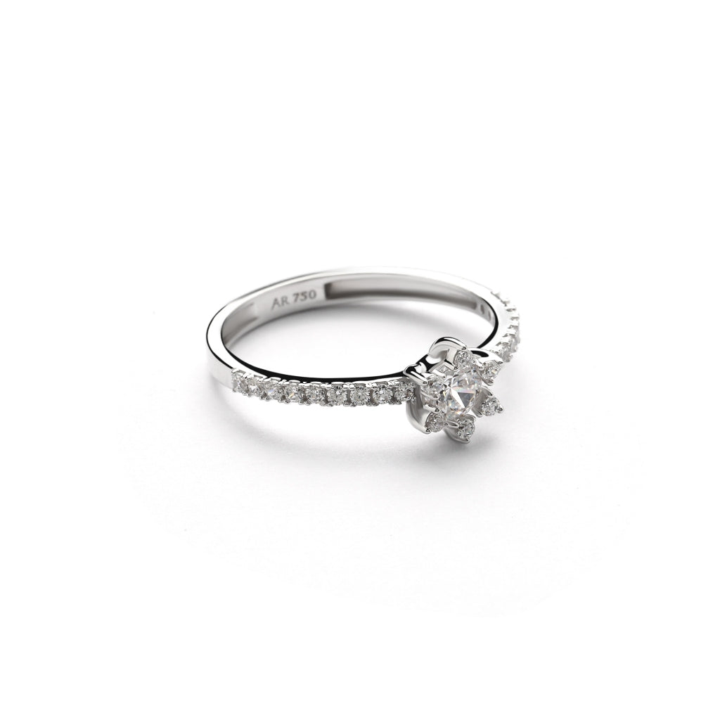 Aurora cincin emas 18K - Daisy 00004