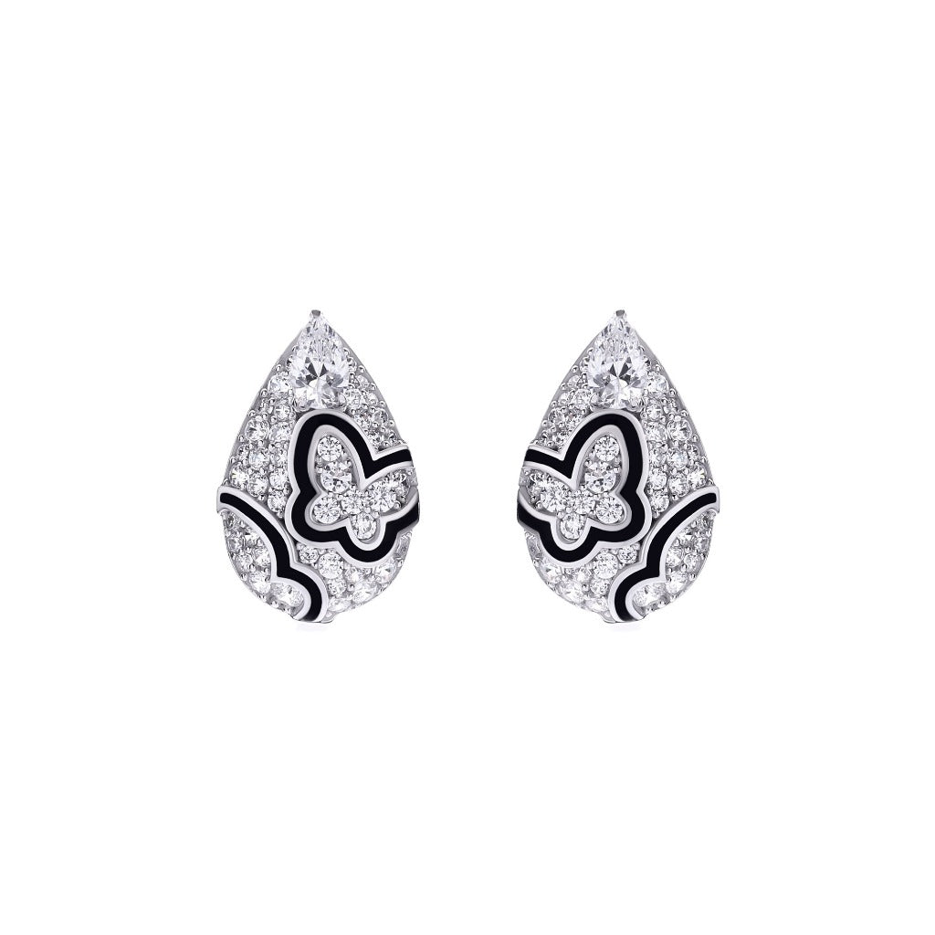 Aurora Anting Emas 18K - Flower Tattoo 001
