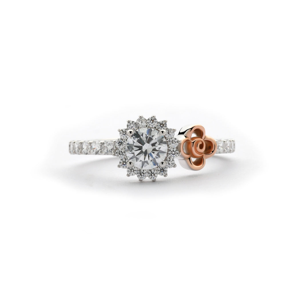 Aurora Gold - Cincin Emas 18K - Calina Ring - Roses Collection
