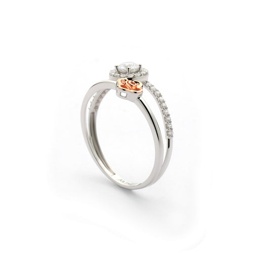 Load image 1 in gallery view. Aurora Gold - Cincin Emas 18K - Noelle Ring - Roses Collection