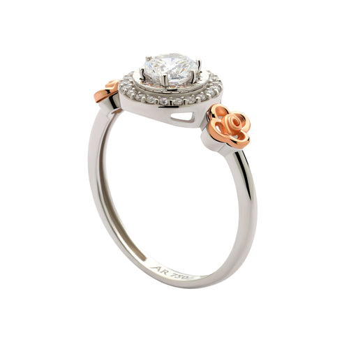 Load image 1 in gallery view. Aurora Gold - Cincin Emas 18K - Araya Ring - Roses Collection