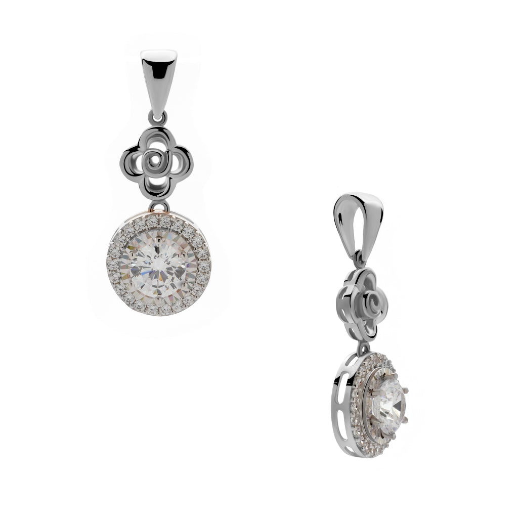 Aurora Gold - Liontin Emas 18K - Agnia Pendant - Roses Collection