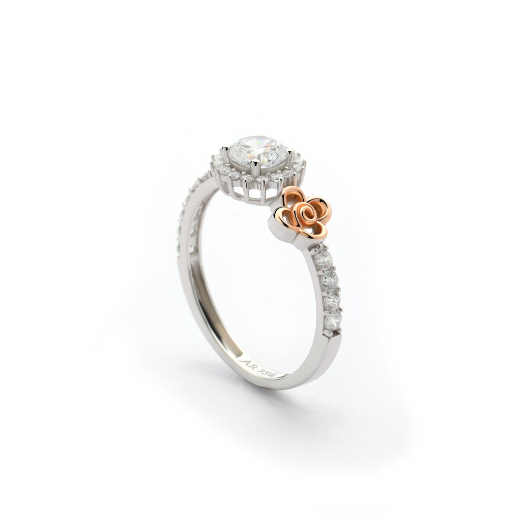 Aurora Gold - Cincin Emas 18K - Calina Ring - Roses Collection