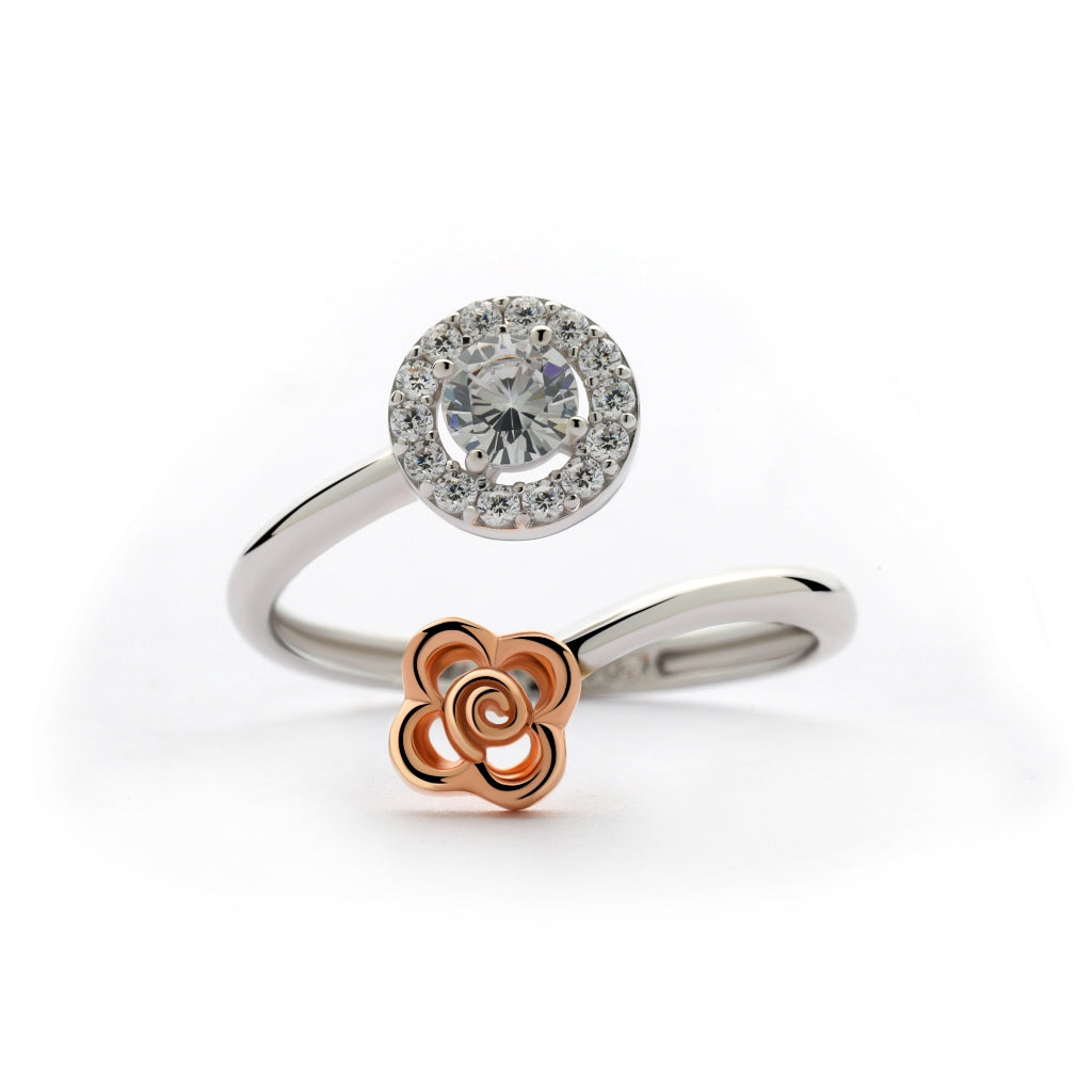 Aurora Gold - Cincin Emas 18K - Alysa Ring - Roses Collection