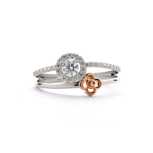 Load image 1 in gallery view. Aurora Gold - Cincin Emas 18K - Noelle Ring - Roses Collection