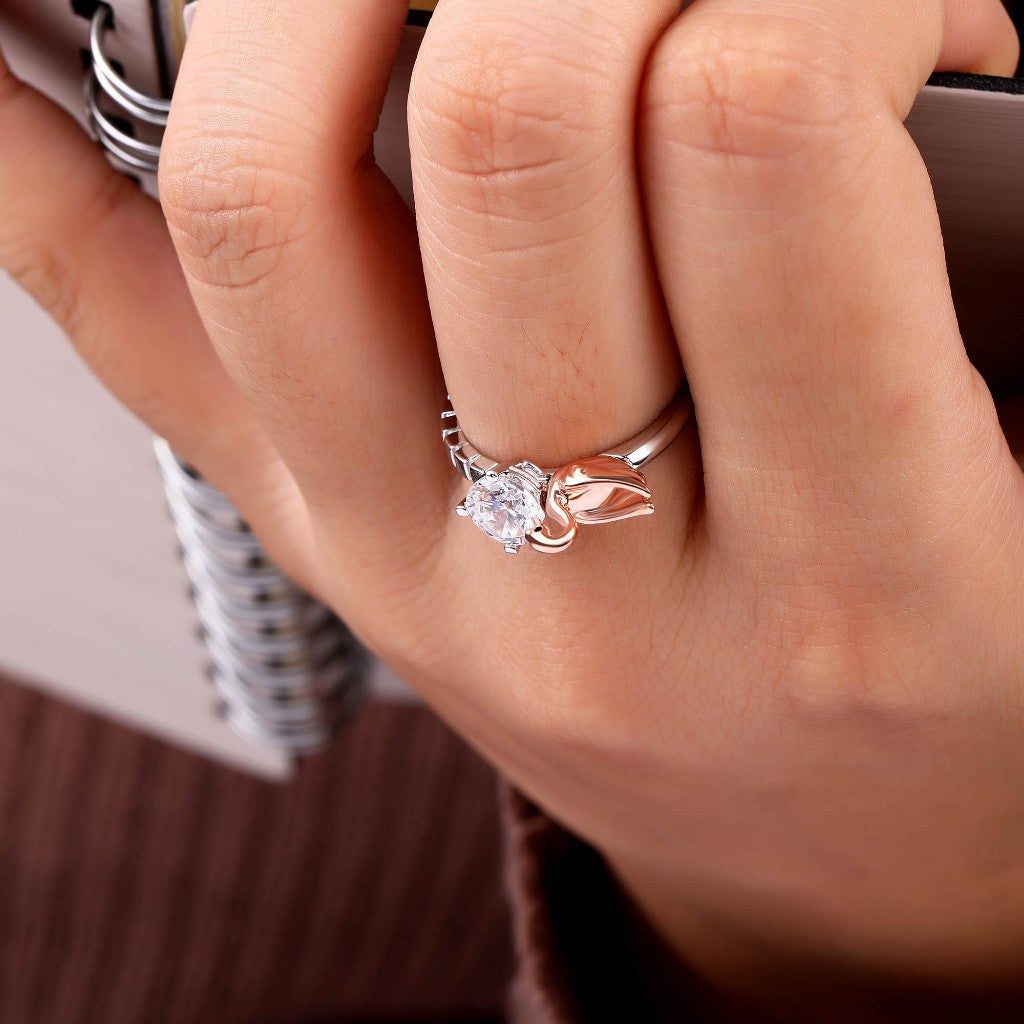 Aurora Cincin Emas 18K - New Anima 0001 Gold Ring