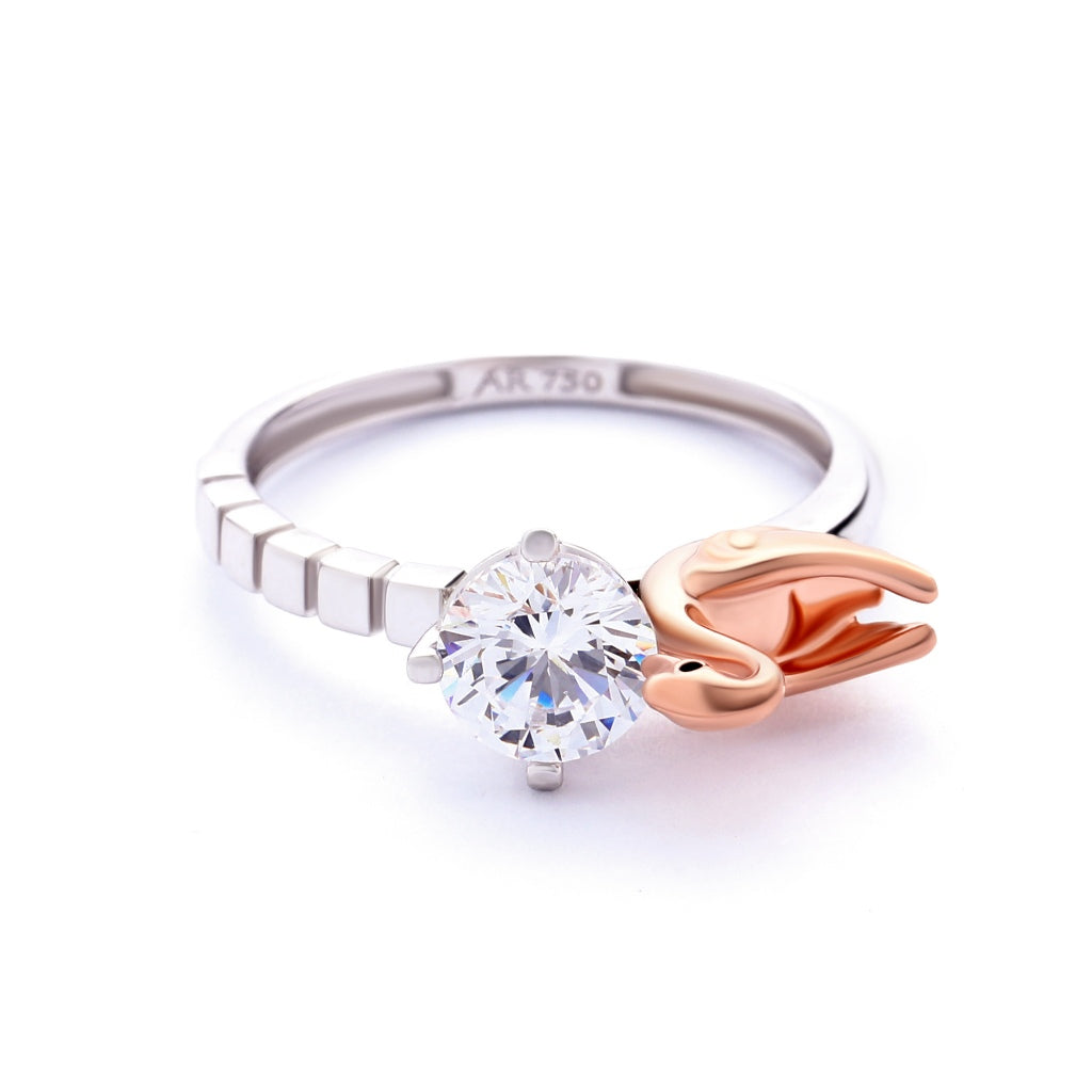 Aurora Cincin Emas 18K - New Anima 0001 Gold Ring