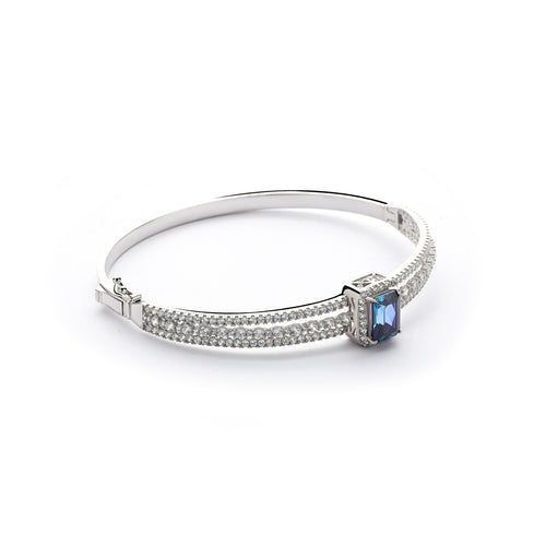Load image 1 in gallery view. Aurora Gelang Emas18K - Royal Blue 2 Gold Bangle