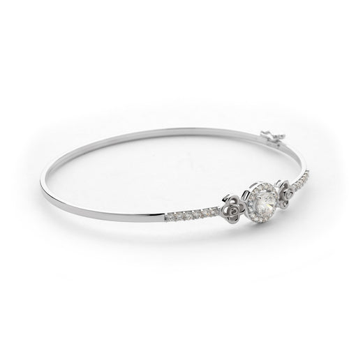 Load image 1 in gallery view. Aurora Gold - Gelang Emas 18K - Agnia Bangle - Roses Collection