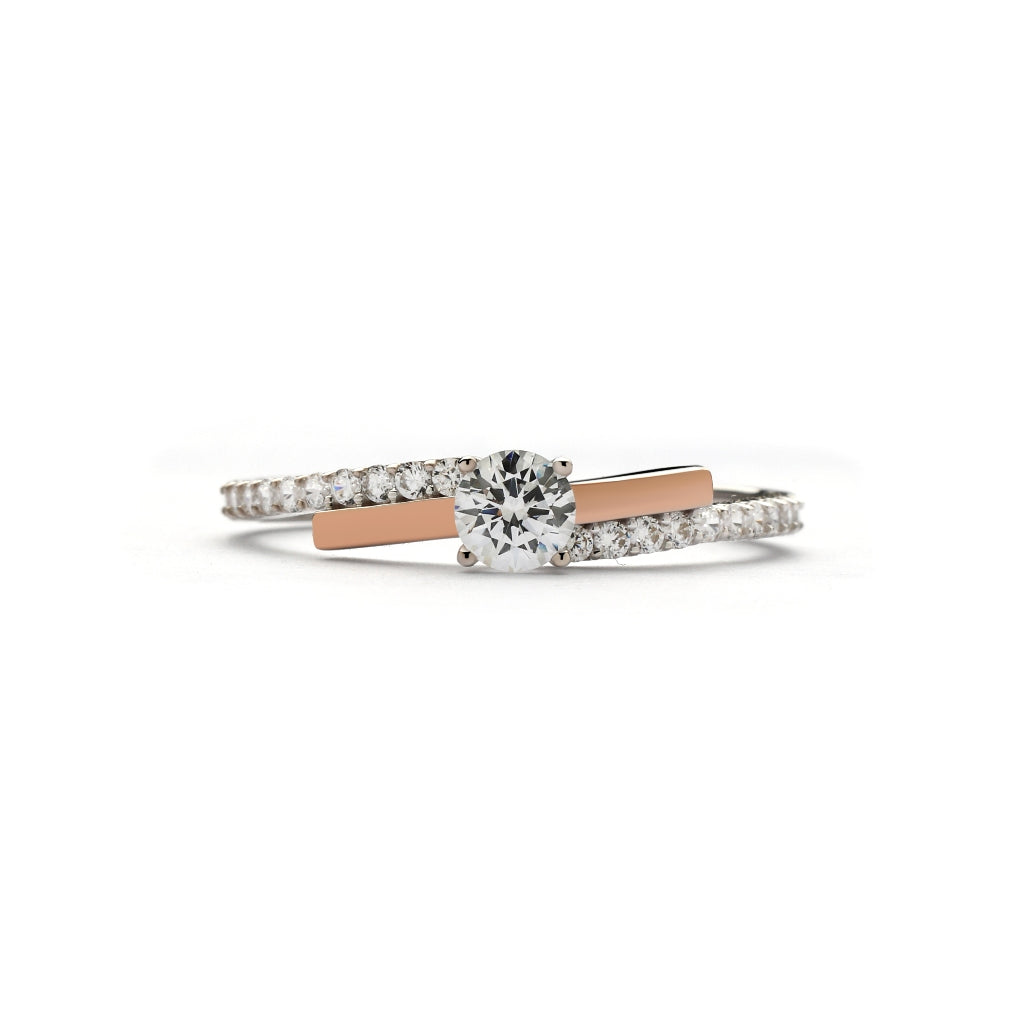 Aurora Gold - Cincin Emas 18K - Emma Ring - Two Tone Collection