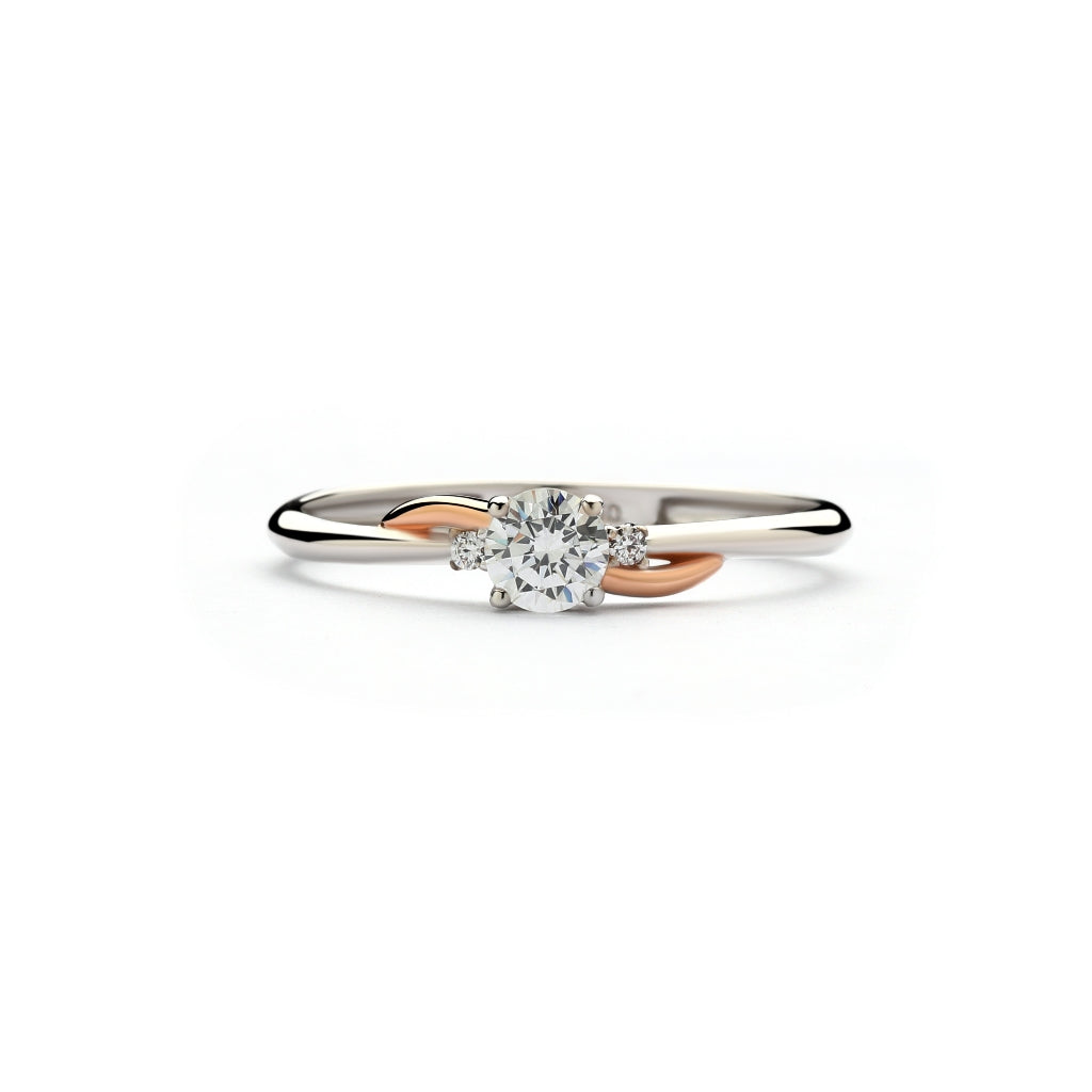 Aurora Gold - Cincin Emas 18K - Levina Ring - Two Tone Collection