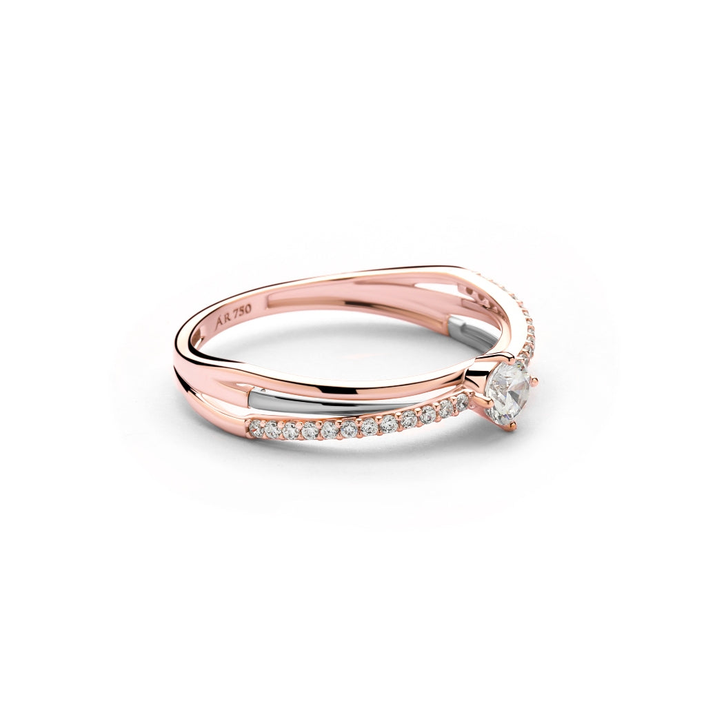 Aurora Gold - Cincin Emas 18K - Aviena Ring - Two Tone Collection