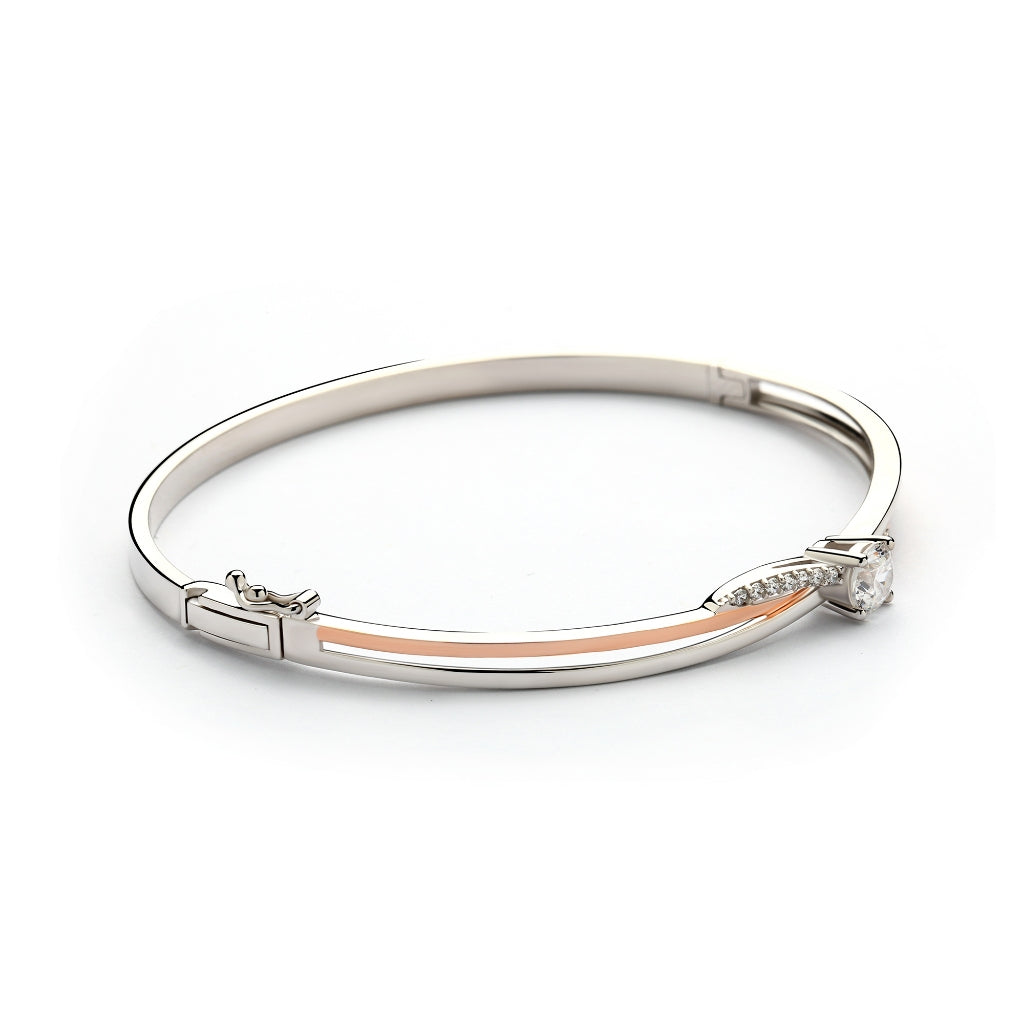 Aurora Gold - Gelang Emas 18K - Sadiya Bangle - Two Tone Collection