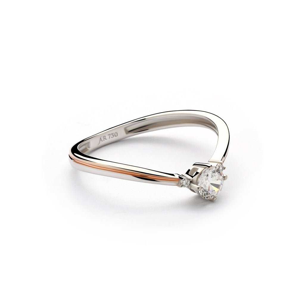 Aurora Gold - Cincin Emas 18K - Aura Ring - Two Tone Collection