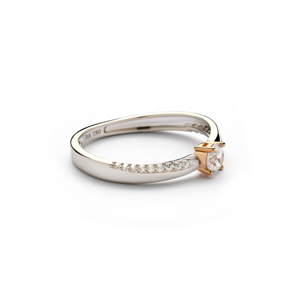 Aurora Gold - Cincin Emas 18K - Wila Ring - Two Tone Collection