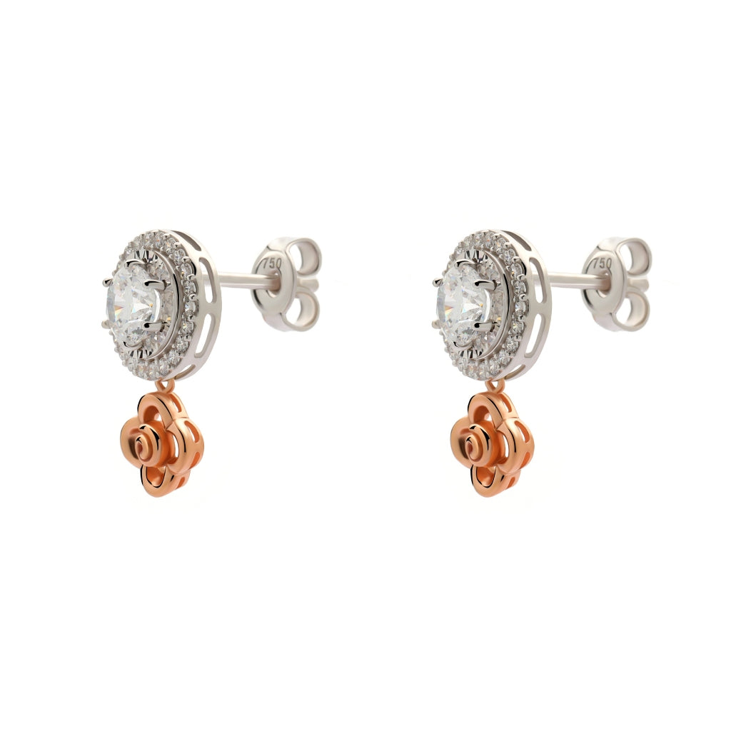 Aurora Gold - Anting Emas Tusuk 18K - Araya Earring - Roses Collection