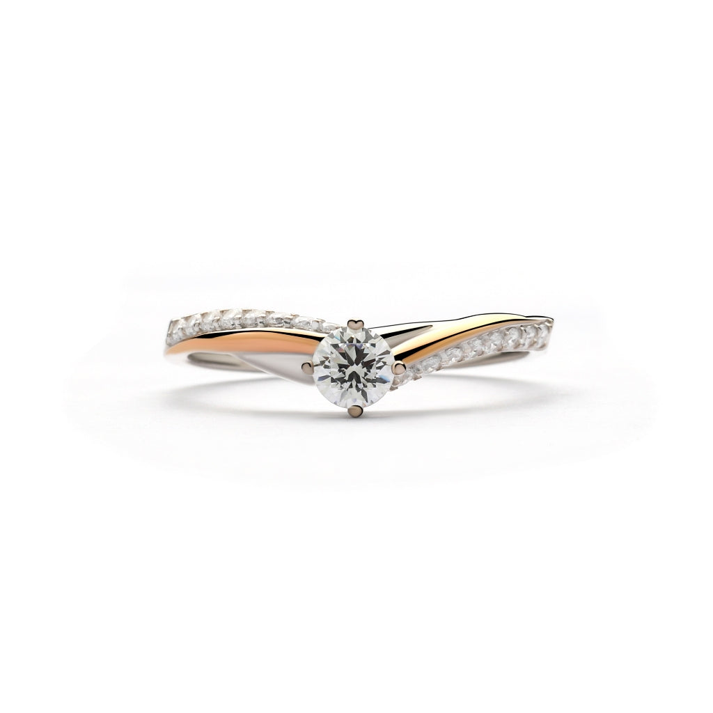 Aurora Gold - Cincin Emas 18K - Sadiya Ring - Two Tone Collection