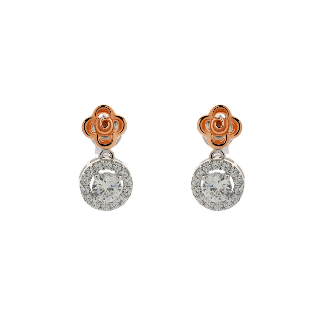 Aurora Gold - Anting Emas Tusuk 18K - Alysa Earring - Roses Collection