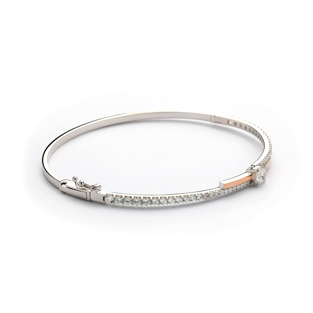 Aurora Gold - Gelang Emas 18K - Emma Bangle - Two Tone Collection