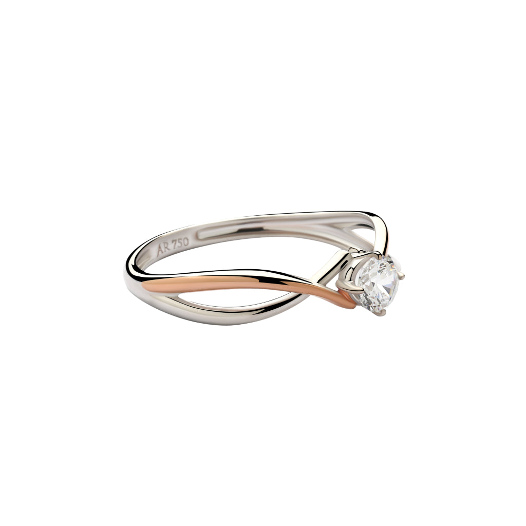Aurora Gold - Cincin Emas 18K - Varta Ring - Two Tone Collection