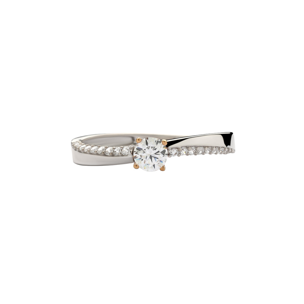 Aurora Gold - Cincin Emas 18K - Wila Ring - Two Tone Collection
