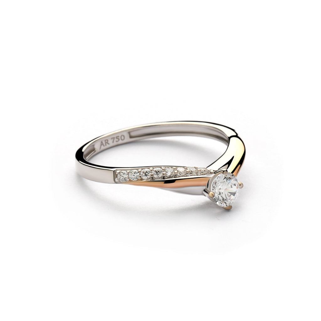 Aurora Gold - Cincin Emas 18K - Sadiya Ring - Two Tone Collection