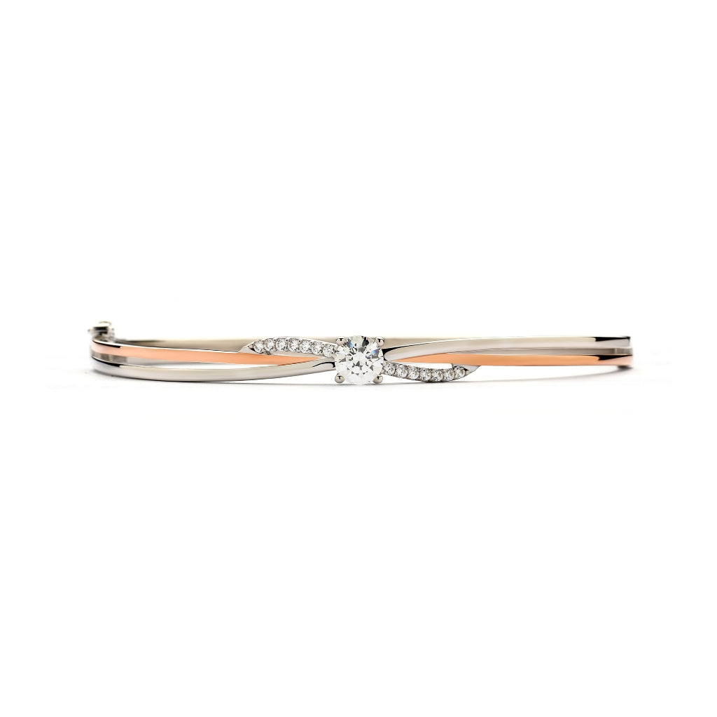 Aurora Gold - Gelang Emas 18K - Sadiya Bangle - Two Tone Collection