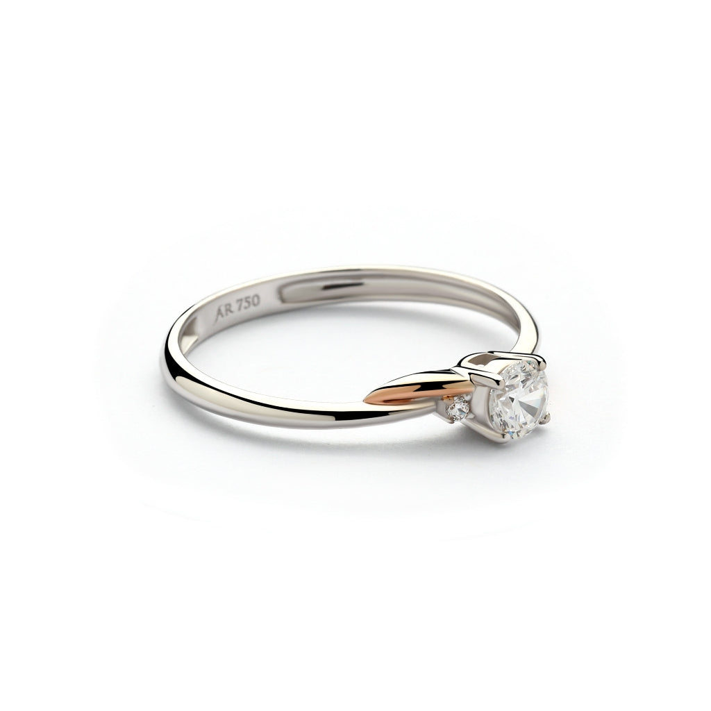 Aurora Gold - Cincin Emas 18K - Levina Ring - Two Tone Collection