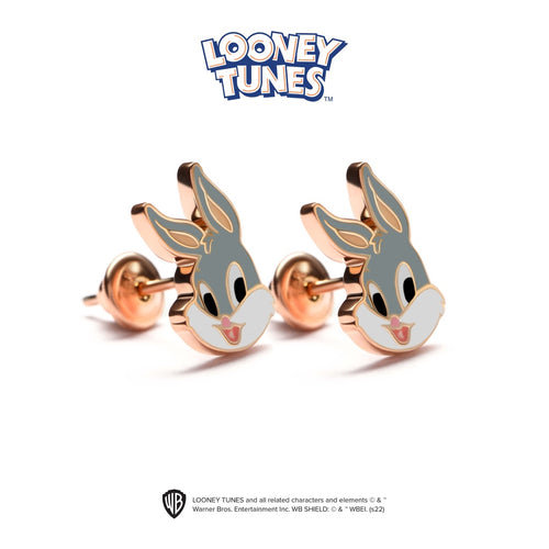 Load image 1 in gallery view. Aurora Anting Emas Anak 18K - Looney Tunes 02 Gold Earring